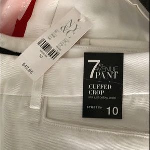 Brand new white NY&C cuffed crop pant size 10
